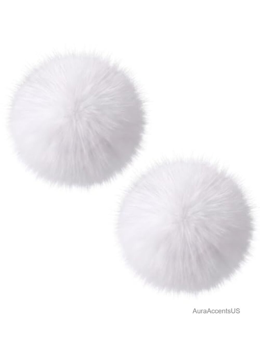 White Pom Pom Shoe Clips Faux Fur Balls Clip On Shoe Charms
